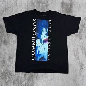 Solo Leveling Crunchyroll Anime Black T-Shirt Mens XXL